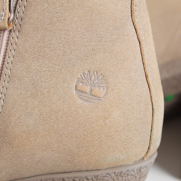 Timberland Suede Heeled Ankle Boots Tan 9.5 Zip - Picture 7 of 10